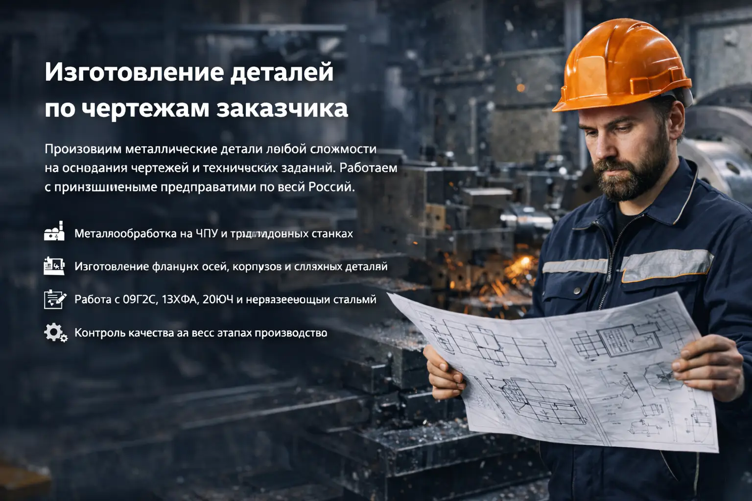 Изготовление деталей по чертежам заказчика